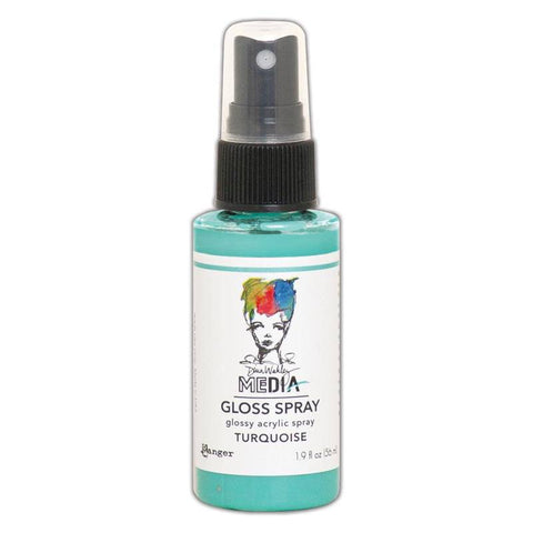 Ranger Industries Turquoise Dina Wakley Media Gloss Sprays (2oz) - Lilly Grace Crafts