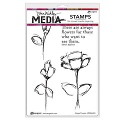 Ranger Industries Always Flowers - Media Stamps - Lilly Grace Crafts