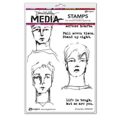 Ranger Industries Strong Men Dina Wakley Media Stamps - Lilly Grace Crafts