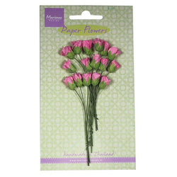 Marianne Design Roses Bud - Bright Pink Paper Flowers - Lilly Grace Crafts