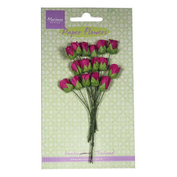 Marianne Design Roses Bud - Medium Pink Paper Flowers - Lilly Grace Crafts