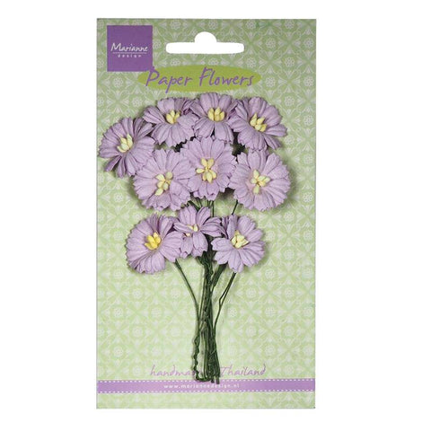 Marianne Design Daisies - Light Lavender Paper Flowers - Lilly Grace Crafts