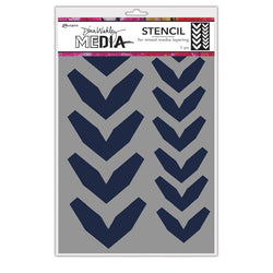 Ranger Industries Large Fractured Chevrons - Dina Wakley Media Stencils - Lilly Grace Crafts