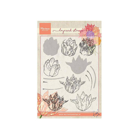 Marianne Design Tinys Tulip (Layering Stamps) - Lilly Grace Crafts