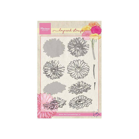 Marianne Design Tinys Gerbera (Layering Stamps) - Lilly Grace Crafts