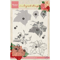 Marianne Design Tinys poinsettia (layering) - Lilly Grace Crafts
