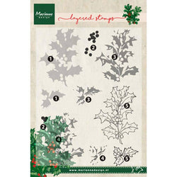 Marianne Design Tinys holly (layering) - Lilly Grace Crafts