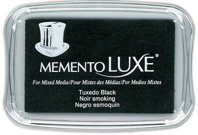 Tsukineko Memento Luxe Ink Pad Tuxedo Black - Lilly Grace Crafts