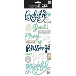 Me And My Big Ideas MAMBI Sticks - Epoxy Stickers - Faith Believe - Lilly Grace Crafts