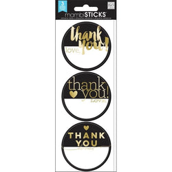 Me And My Big Ideas Cardstock Stickers - Labels - Thank You - Gold - Lilly Grace Crafts