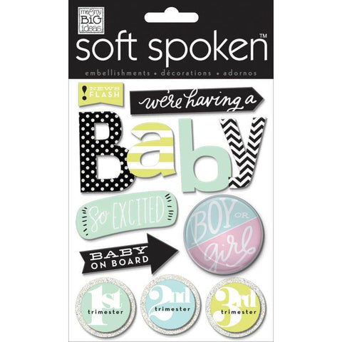 Me And My Big Ideas Soft Spoken Embellishments News Flash Baby - Lilly Grace Crafts