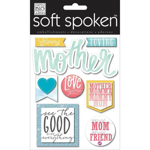 Me And My Big Ideas Soft Spoken Embellishments Caring Mother - Lilly Grace Crafts