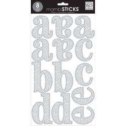 Me And My Big Ideas Cadence Silver Glitter Large Alpha Stickers - Lilly Grace Crafts