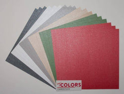 My Colors 12x12 inch Glimmer Holliday Cardstock Bundle 18pcs - Lilly Grace Crafts