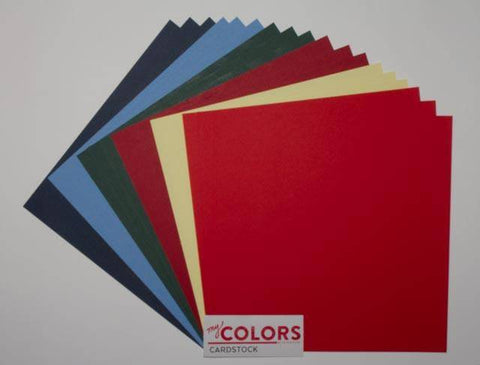 My Colors 12x12 inch Multicolors Cardstock Bundle - 18 pcs - Lilly Grace Crafts