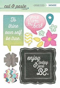 Cut and Paste - Be Chipboard Stickers - Lilly Grace Crafts