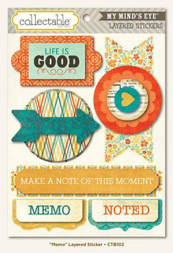 Notable - Memo Layered Sticker - Lilly Grace Crafts