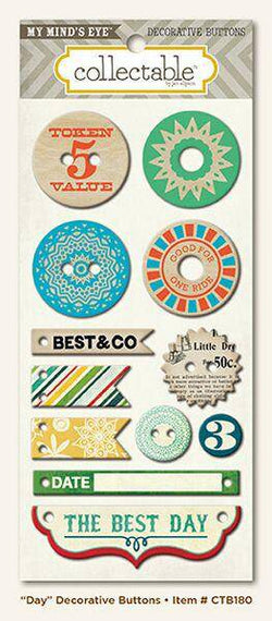 Remarkable - Day Decorative Buttons - Lilly Grace Crafts