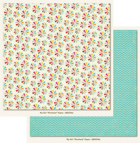 My Girl - My Girl Pinwheel Paper 25 sheets - Lilly Grace Crafts