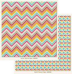 My Girl - My Girl Chevron Paper 25 sheets - Lilly Grace Crafts