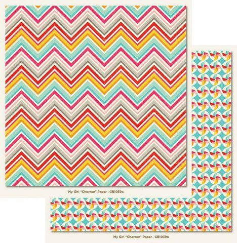 My Girl - My Girl Chevron Paper 25 sheets - Lilly Grace Crafts