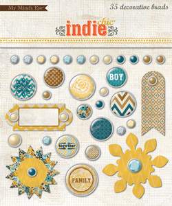 Indie Chic - Boy Brads - Lilly Grace Crafts