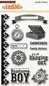 Indie Chic - Hanging Out Acrylic Stamps - Lilly Grace Crafts