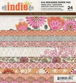 Indie Chic - Saffron 6x6 Paper Pad - Lilly Grace Crafts