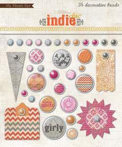 Indie Chic - Girl Brads - Lilly Grace Crafts