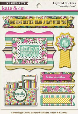 Kate and Co - Cambridge Court Layered Stickers - Lilly Grace Crafts