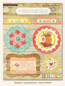 Miss Caroline - Beautiful Layered Stickers - Lilly Grace Crafts