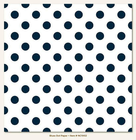 Necessities - Blues Dot Paper - Lilly Grace Crafts