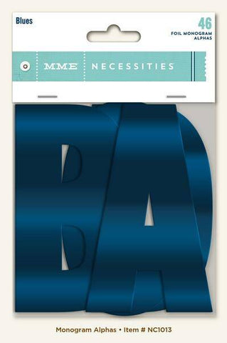 Necessities - Blues Monogram Alphas - Lilly Grace Crafts