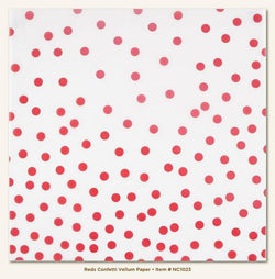 Necessities - Reds Confetti Vellum Paper - Lilly Grace Crafts