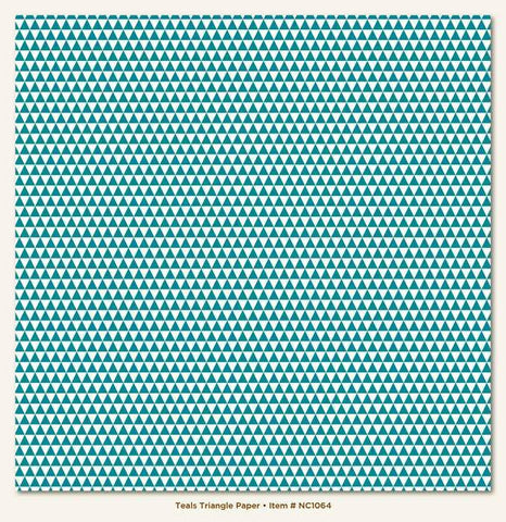 Necessities - Teals Triangle Paper - Lilly Grace Crafts