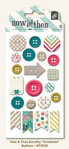Now and Then - Celebrate Decorative Buttons Sold in Singles - Lilly Grace Crafts