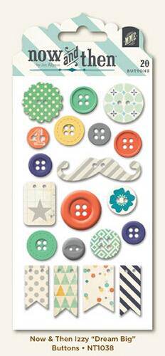 Now and Then - Dream Big Decorative Buttons Sold in Singles - Lilly Grace Crafts