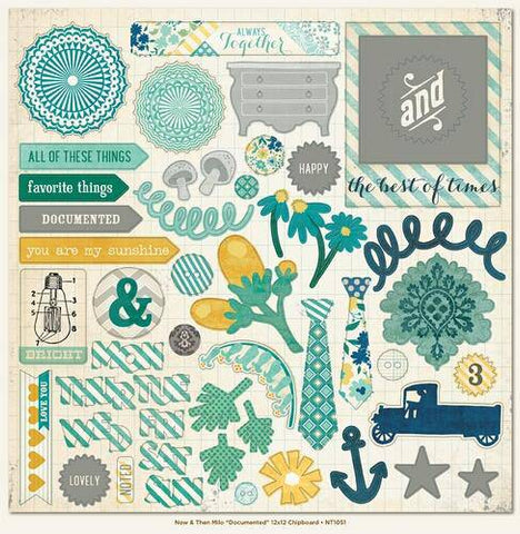 Now and Then - Documented 12x12 Chipboard Sold in Singles - Lilly Grace Crafts