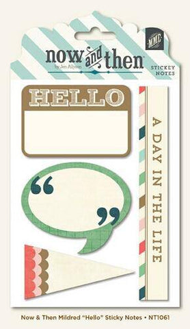 Now and Then - Hello Sticky Notes Sold in Singles - Lilly Grace Crafts