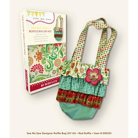 My Minds Eye Ruffle Bag (red) - Lilly Grace Crafts