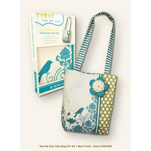 My Minds Eye Tote Bag (Blue Finch) - Lilly Grace Crafts