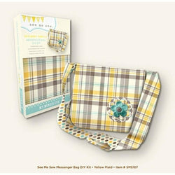 My Minds Eye Messenger Bag (Yellow Plaid) - Lilly Grace Crafts
