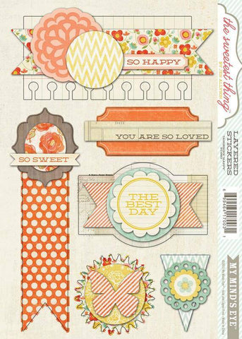 The Sweetest Thing - Happy Layered Sticker - Lilly Grace Crafts