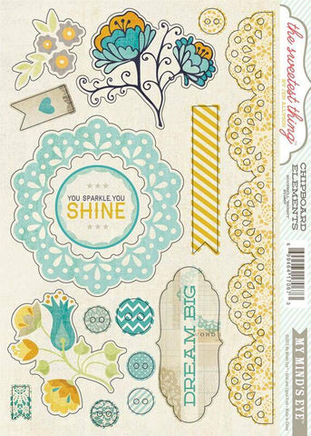 The Sweetest Thing - Bright Chipboard Elements - Lilly Grace Crafts