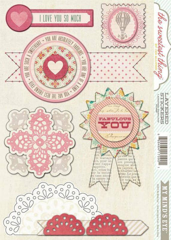 The Sweetest Thing - Fabulous Layered Sticker - Lilly Grace Crafts