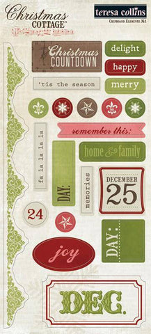 Christmas Cottage Chipboard Elements 1 - Lilly Grace Crafts