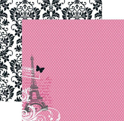 Posh Pink Fishnet 12X12 Paper - Lilly Grace Crafts