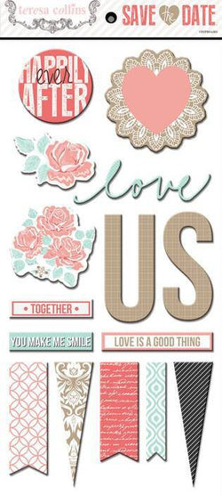 Save The Date 6x12 Chipboard Elements - Lilly Grace Crafts