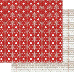 Santas List Red Flakes 12x12 Paper (10) - Lilly Grace Crafts