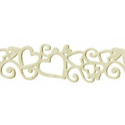 Maya Road Velvet Heart Trim - Plush Cream - Lilly Grace Crafts